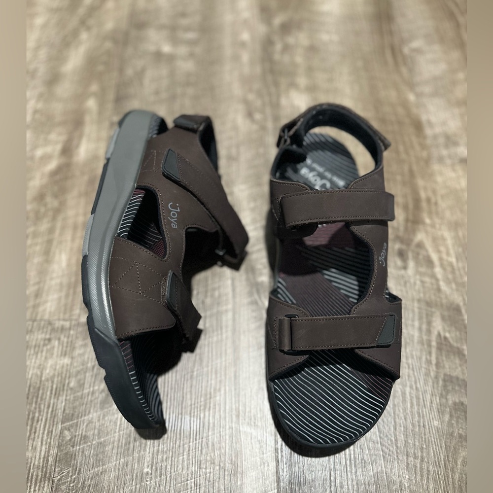 JOYA ALEXANDER DARK BROWN MENS SWISS TECHNOLOGY SANDAL SIZE 12.5